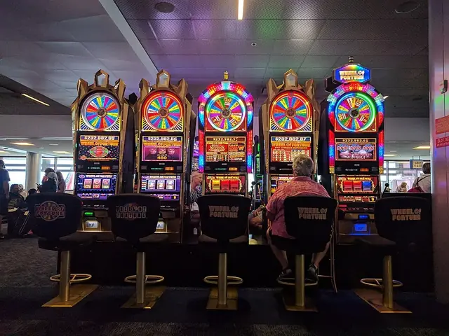 Række af spilleautomater