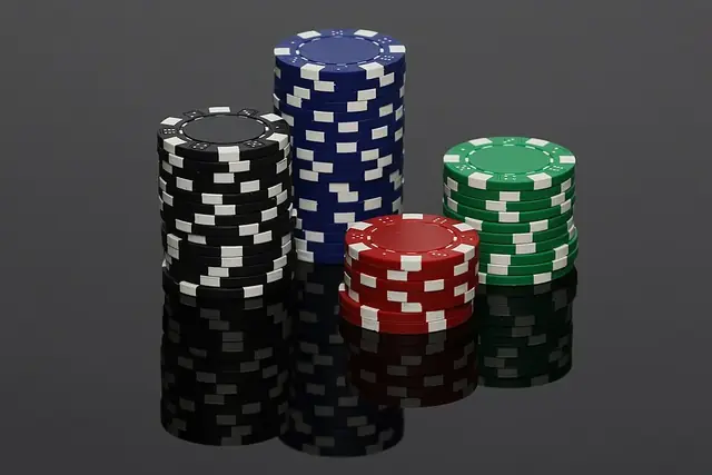 Stakke af pokerjetoner